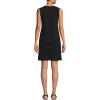 Lands’ End Women’s Cotton Jersey Notch Neck Dress with Soutache(Black)