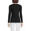 Lands’ End Women’s Cotton Rib Knit T-Shirt(Black)