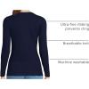 Lands’ End Women’s Cotton Rib Knit T-Shirt(Deep Sea Navy)