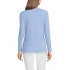 Lands’ End Women’s Cotton Rib Knit T-Shirt(Light Sea Blue)