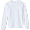 Lands’ End School Uniform Boys Long Sleeve Essential T-Shirt(White)