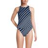 Navy/White Variegated Stripe