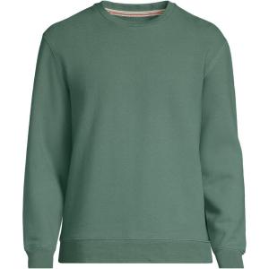Lands’ End Men’s Long Sleeve Serious Sweats Crewneck Sweatshirt(Eucalyptus)