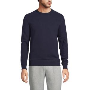 Lands’ End Men’s Long Sleeve Serious Sweats Crewneck Sweatshirt(Radiant Navy 23)
