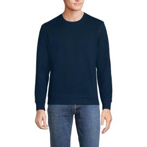Lands’ End Men’s Long Sleeve Serious Sweats Crewneck Sweatshirt(Radiant Navy)