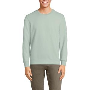 Lands’ End Men’s Long Sleeve Serious Sweats Crewneck Sweatshirt(Washed Sage)