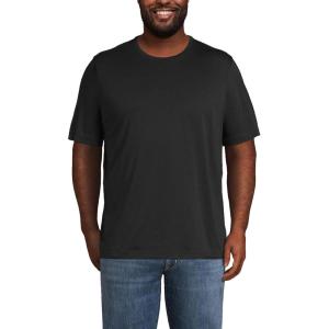 Lands’ End Men’s Short Sleeve American-Grown Supima Cotton Tee(Black)