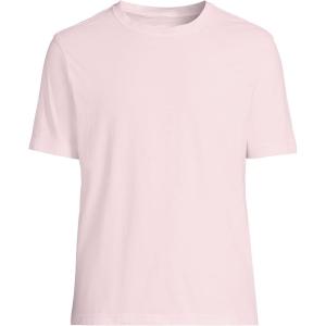 Lands’ End Men’s Short Sleeve American-Grown Supima Cotton Tee(Pale Pink Quartz)