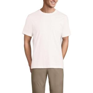 Lands’ End Men’s Short Sleeve American-Grown Supima Cotton Tee(Soft Canvas Heather)