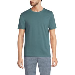 Lands’ End Men’s Short Sleeve American-Grown Supima Cotton Tee(Tourmaline)