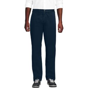 Lands’ End Men’s Travel Kit Comfort Waist Classic Fit Chino Pant(Radiant Navy)