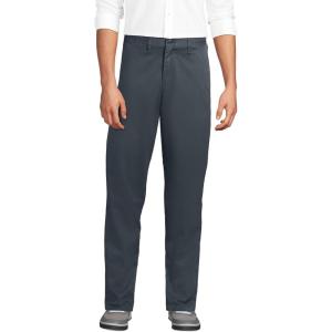 Lands’ End Men’s Travel Kit Comfort Waist Classic Fit Chino Pant(Steel Gray)
