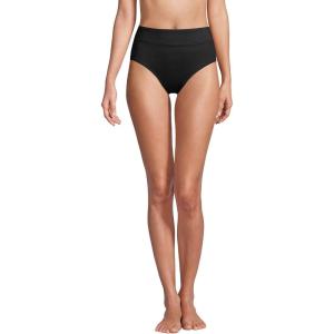 Lands’ End Women’s High Waisted Bikini Bottoms(Black)