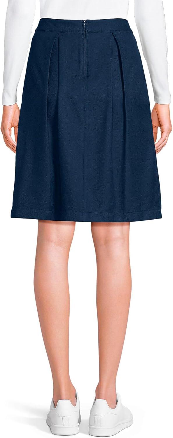 imageLands End School Uniform Womens Solid Pleated Skort Top of KneeAcademic Classic Navy