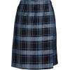 Lands’ End School Uniform Women’s Plaid A Line Tab Skort Top of Knee(Classic Navy Plaid)