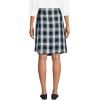 Lands’ End School Uniform Women’s Plaid A Line Tab Skort Top of Knee(White Plaid)