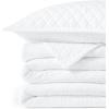 Lands’ End Solid Diamond Double Voile Quilt Bering Sea Blue Full-Queen(White)