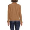Lands’ End Women’s Cotton Pointelle Turtleneck Sweater(Canyon Camel)