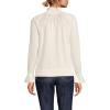Lands’ End Women’s Cotton Pointelle Turtleneck Sweater(Fresh Ivory)