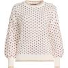 Lands’ End Women’s Drifter Jersey Crewneck Sweater(Holly/Ivory/Green)