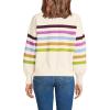 Lands’ End Women’s Drifter Jersey Crewneck Sweater(Ivory Placed Multi Stripe)