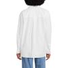 Lands’ End Women’s Oversized Oxford Button Front Shirt(White)