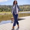 Lands’ End Women’s Serious Sweats High Rise Jogger Pants(Deep Sea Navy)