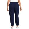 Lands’ End Women’s Serious Sweats High Rise Jogger Pants(Deep Sea Navy)