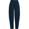Lands’ End Women’s Sport Knit High Rise Barrel Ankle Pants(Radiant Navy)