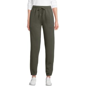 Lands’ End Women’s Serious Sweats High Rise Jogger Pants(Forest Moss)