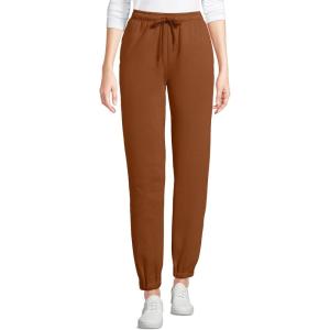 Lands’ End Women’s Serious Sweats High Rise Jogger Pants(Rich Ginger Brown)
