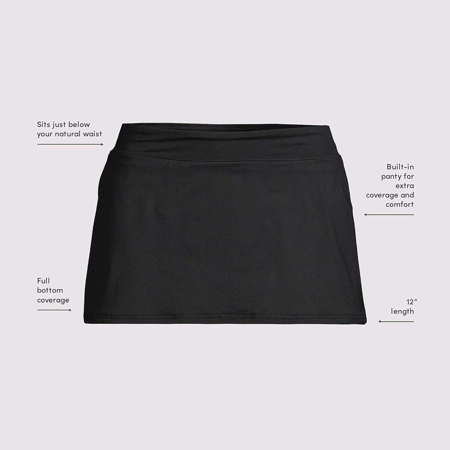 imageLands End Womens Mini Swim SkirtBlack