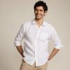 Lands’ End Men’s Long Sleeve Linen Shirt(White)