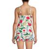 Lands’ End Women’s Chlorine Resistant Wrap Tankini Swimsuit Top(Egret/Poppy Floral)