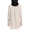 Lands’ End Women’s Linen Roll Sleeve Relaxed Tunic Top(Champagne/Linen)