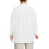 Lands’ End Women’s Linen Roll Sleeve Relaxed Tunic Top(White 24)