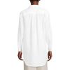 Lands’ End Women’s Linen Roll Sleeve Relaxed Tunic Top(White)