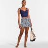 Lands’ End Women’s Mini Swim Skirt(Navy Meadow Floral)