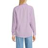 Lands’ End Women’s Pinwale Cord Long Sleeve Shirt(Lilac Breeze Stripe)