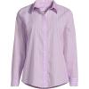 Lands’ End Women’s Pinwale Cord Long Sleeve Shirt(Lilac Breeze Stripe)
