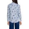 Lands’ End Women’s Pinwale Cord Long Sleeve Shirt(Serene Blue Poetic Floral)
