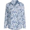 Lands’ End Women’s Pinwale Cord Long Sleeve Shirt(Serene Blue Poetic Floral)