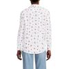 Lands’ End Women’s Pinwale Cord Long Sleeve Shirt(White Strawberries)