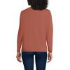 Lands’ End Women’s Relaxed American-Grown Supima Cotton Long Sleeve V-Neck T-Shirt(Earthen Clay)