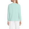 Lands’ End Women’s Relaxed American-Grown Supima Cotton Long Sleeve V-Neck T-Shirt(Pale Sky)
