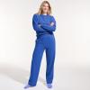 Lands’ End Women’s Serious Sweats High Rise Relaxed Straight Leg Pants(Blue Breeze)