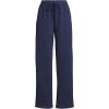 Lands’ End Women’s Serious Sweats High Rise Relaxed Straight Leg Pants(Deep Sea Navy)
