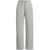 Lands’ End Women’s Serious Sweats High Rise Relaxed Straight Leg Pants(Gray Heather)