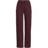 Lands’ End Women’s Serious Sweats High Rise Relaxed Straight Leg Pants(Lush Burgundy)