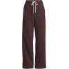 Lands’ End Women’s Serious Sweats High Rise Relaxed Straight Leg Pants(Rich Seal Brown)